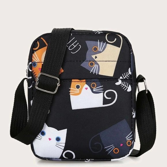 Handbags - Cat Graphic Cute Mini Bag Square 7.1"x5.1"x2" 43" adjustable strap Nylon Unique